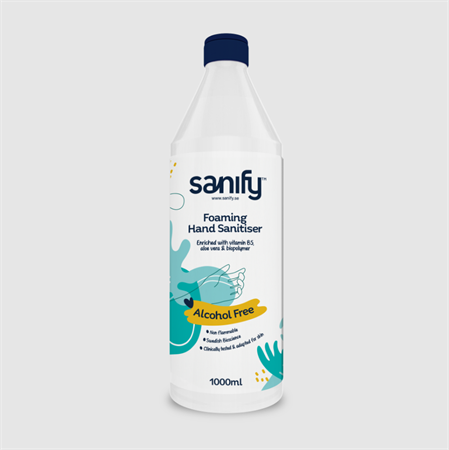 Handdesinfektion Alkoholfri 1liter refill flytande->skum, Sanify, HoS.